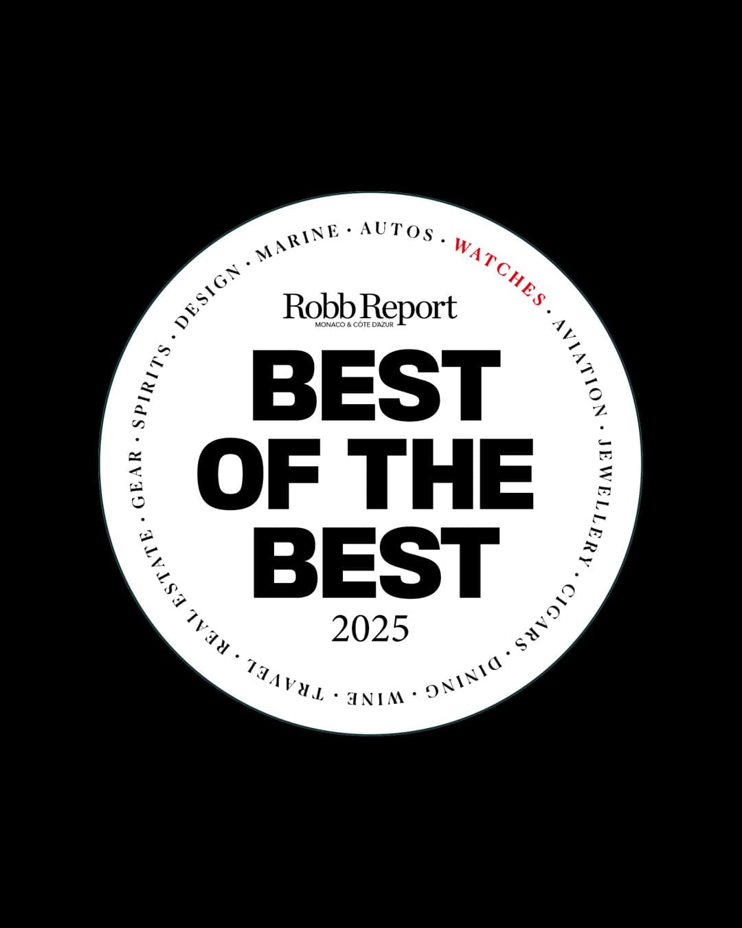 A high-end Bovet timepiece awarded as the Best of the Best 2025 by Robb Report, showcasing exquisite.