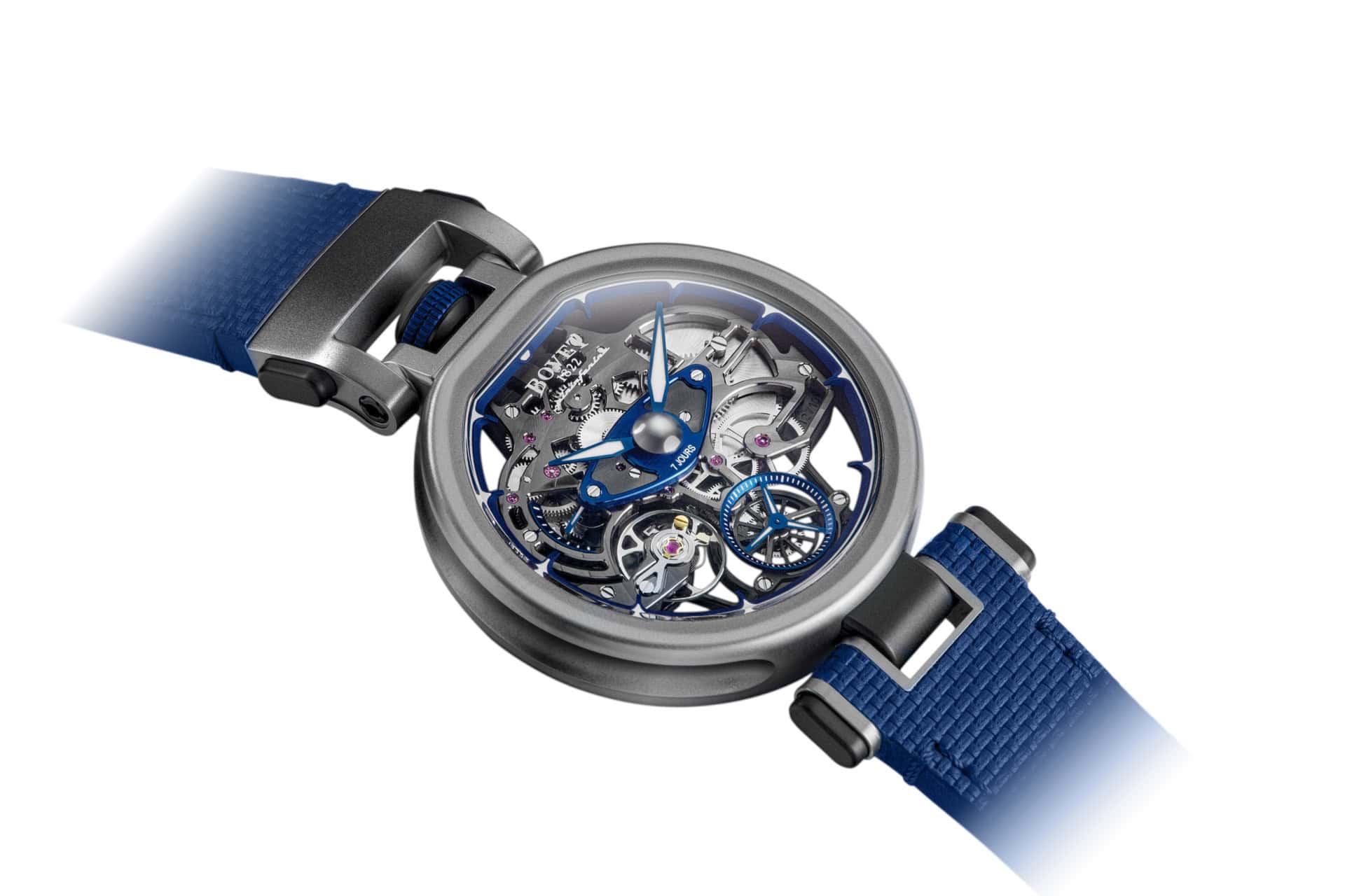 A stunning BOVET x Pininfarina Aperto 1 timepiece showcasing innovative design and intricate mechani.