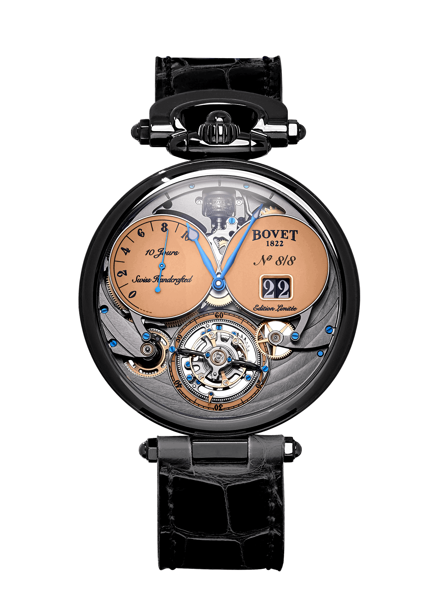 Exquisite Fleurier Virtuoso VIII timepiece with intricate mechanical details and elegant design.
